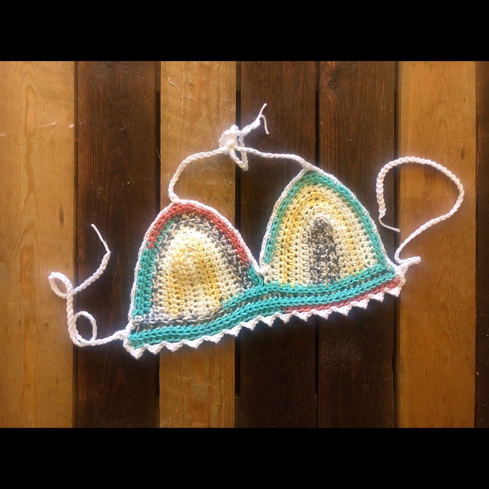 Handmade Custom Crochet Bikini Bralette Top.